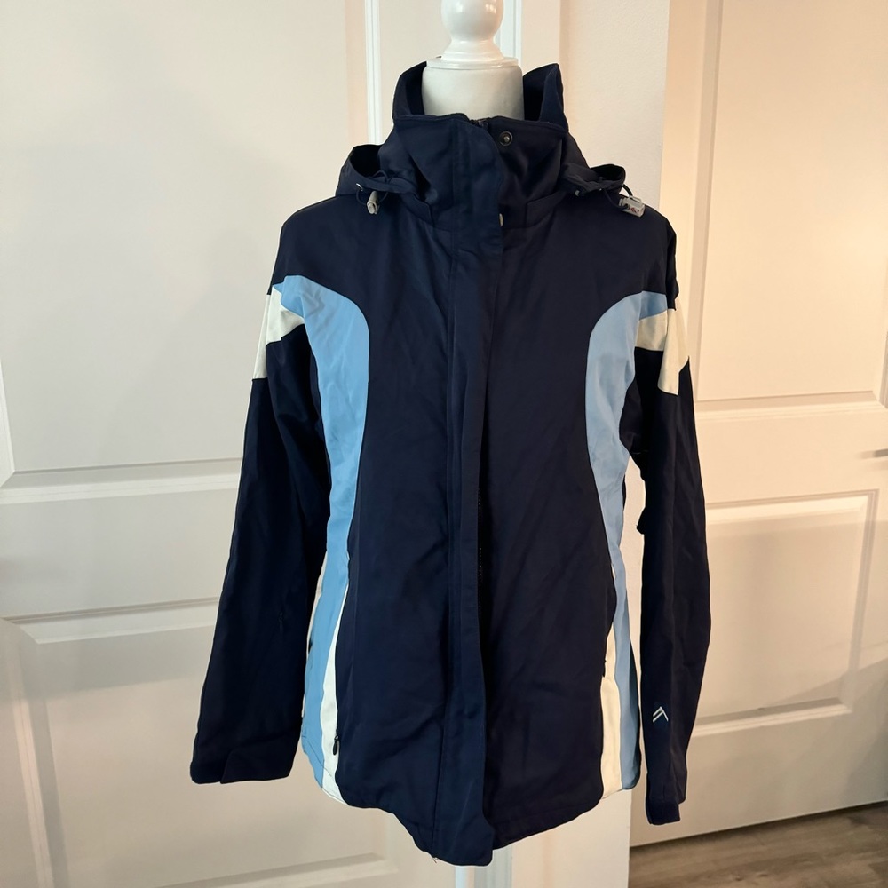 Vintage Authentic Alpine Design Navy and Light blue women’s Jacket